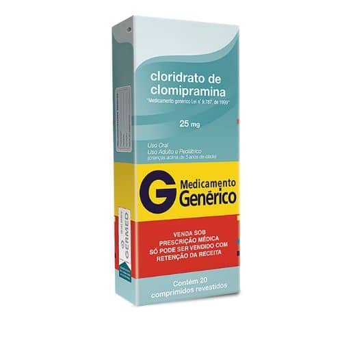 Cloridrato de Clomipramina 25mg Caixa 30 Comprimidos